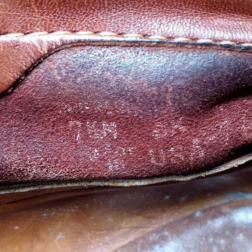 Vintage HERMAN Made in USA Leather Work Boot Size 7.5 VIBRAM Sole